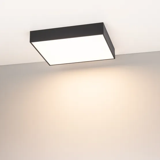 Фото #3 товара Светильник SP-QUADRO-S400x400-40W Warm3000 (BK, 120 deg, 230V) (Arlight, IP40 Металл, 3 года)