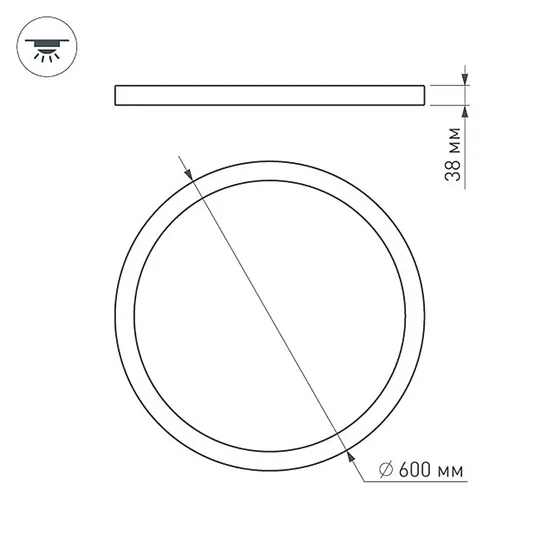 Фото #3 товара Светильник SP-R600A-48W Day White (Arlight, IP40 Металл, 3 года)
