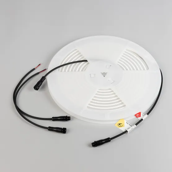 Фото #3 товара Светодиодная лента герметичная WAVE-TOP-PU-A144-10x10mm 24V Day4000 (5 W/m, IP68, 5m, wire x2) (Arlight, Вывод боковой, 3 года)