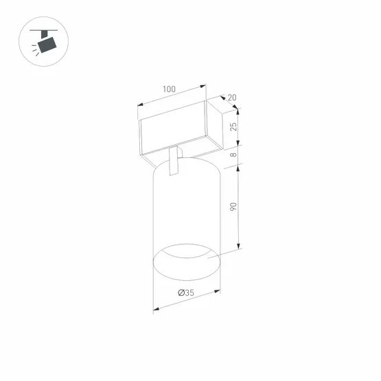 Фото #9 товара Светильник MAG-SPOT-25-R90-9W Day4000 (BK, 30 deg, 24V) (Arlight, IP20 Металл, 5 лет)