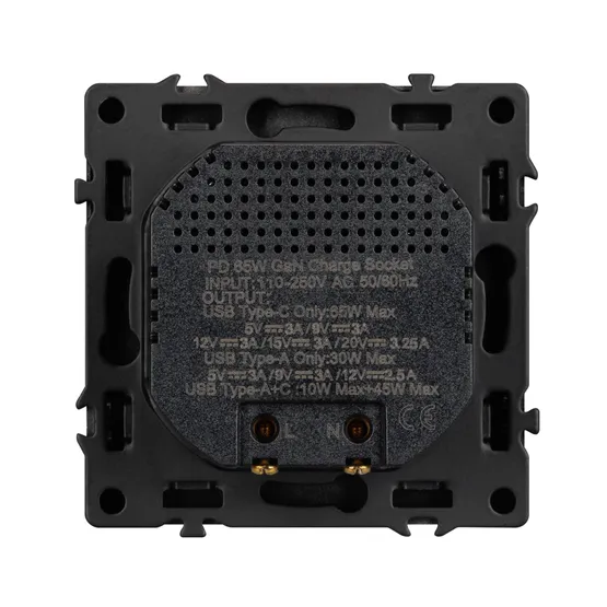 Фото #2 товара ARL NOBE USB Розетка тип A+C софт-тач серый базальт SCT-MUAC-SFPL-FC-GR (65W, QC3) (Arlight, -)