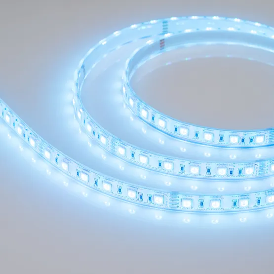 Фото #2 товара Светодиодная лента герметичная RTW-PU-B60-12.5mm 24V RGB (14.4 W/m, IP68, Wire 2m, 5m) (Arlight, -)