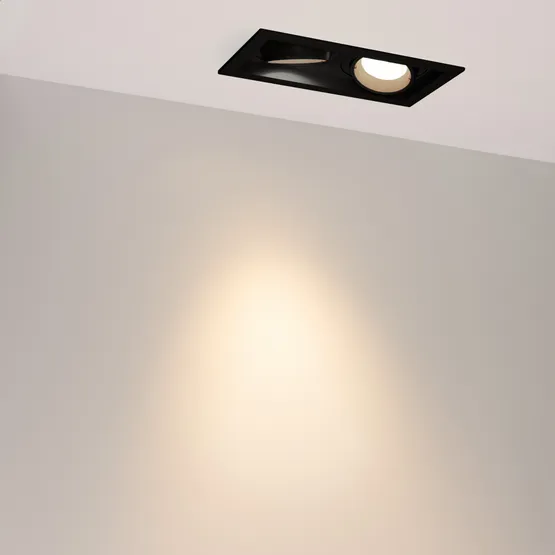 Фото #2 товара Светильник MS-VORTEX-BUILT-S210x117-2x20W Warm3000 (BK-BK, 40 deg, 230V) (Arlight, IP20 Металл, 5 лет)
