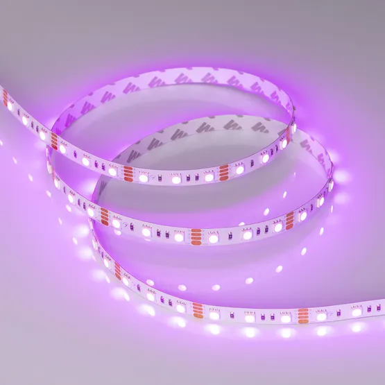 Фото #2 товара Светодиодная лента RT-B60-10mm 12V RGB (14.4 W/m, IP20, 5060, 5m) (Arlight, Открытый)