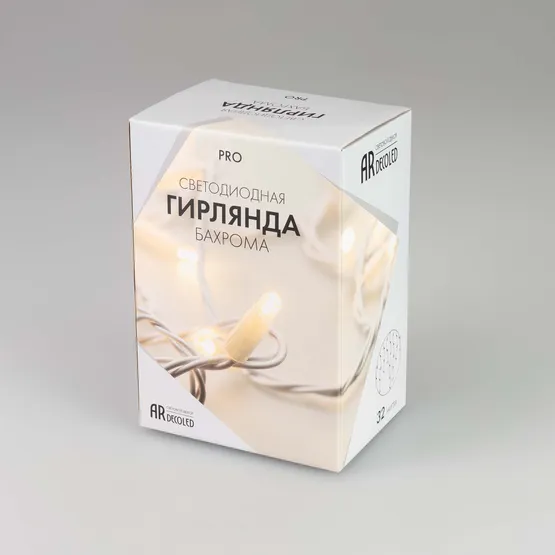 Фото #5 товара Светодиодная гирлянда ARD-EDGE-PRO-4000x600-WHITE-128LED-FLASH Warm/Warm (230V, 8W) (Ardecoled, IP65)