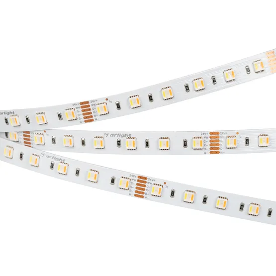 Фото #1 товара Светодиодная лента RT 2-5000 24V RGBW-MIX 12mm (5060-One, 60 LED/m, LUX) (Arlight, RGB-CCT, RGB-MIX, RGB-White MIX)