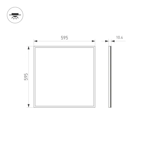 Фото #7 товара Панель IM-600x600A-40W White (Arlight, IP40 Металл, 3 года)