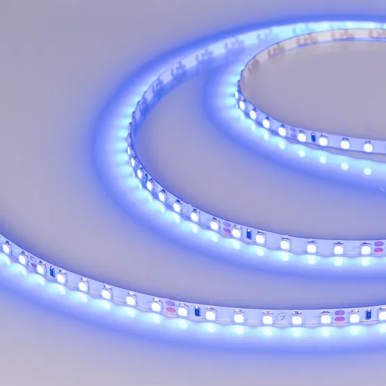 Фото #2 товара Светодиодная лента RT 2-5000 24V Blue 5mm 2x (3528, 600 LED, LUX) (Arlight, 9.6 Вт/м, IP20)