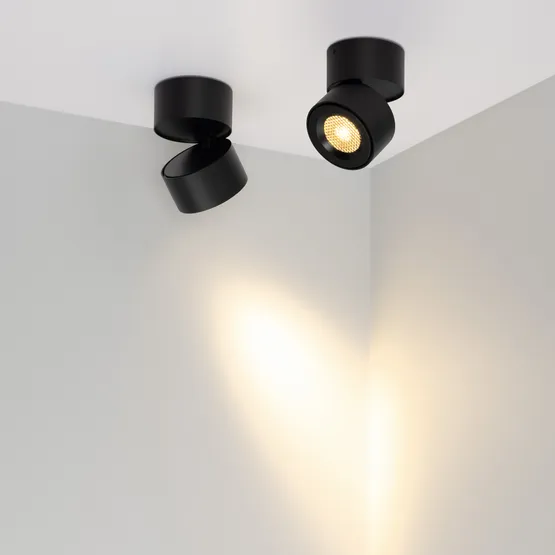 Фото #2 товара Светильник SP-POINT-SURFACE-R85-12W Warm3200-MIX (BK, 15 deg, 230V) (Arlight, IP20 Металл, 5 лет)