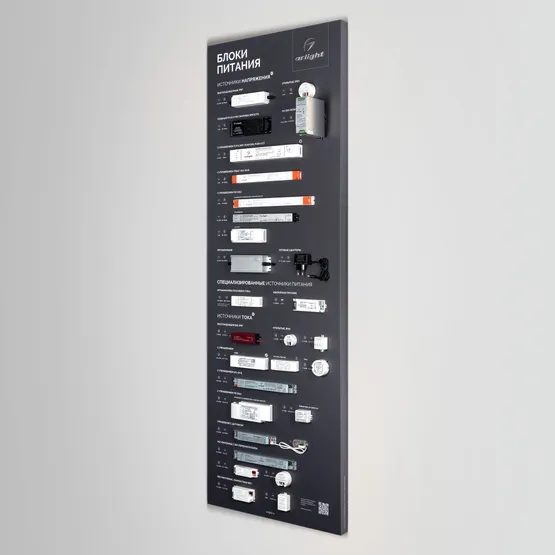 Фото #3 товара Стенд Блоки Питания ARP-E16-1760x600mm (DB 3мм, пленка) (Arlight, -)