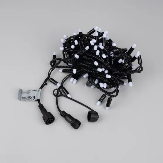 Фото #2 товара Светодиодная гирлянда ARD-STRING-CLASSIC-10000-BLACK-100LED-MILK-FLASH Warm (230V, 7W) (Ardecoled, IP65)