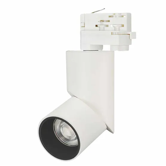 Фото #1 товара Светильник LGD-TWIST-TRACK-4TR-R70-15W Warm3000 (WH-BK, 30 deg, 48V, DALI) (Arlight, IP40 Металл, 3 года)