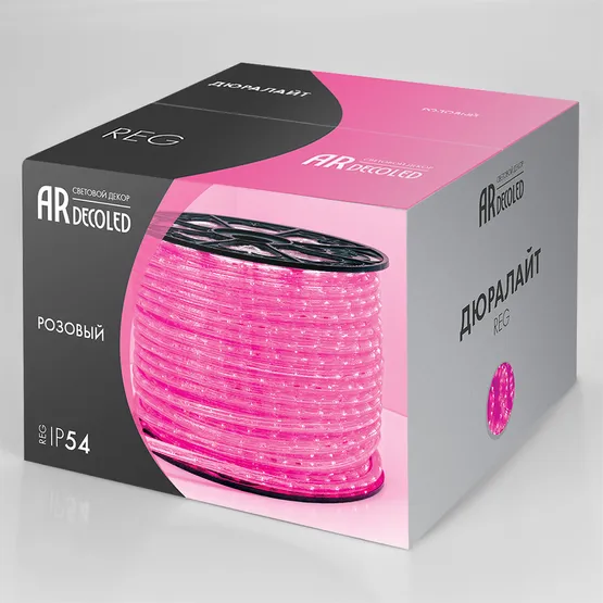 Фото #2 товара Дюралайт ARD-REG-LIVE Pink (220V, 24 LED/m, 100m) (Ardecoled, Закрытый)