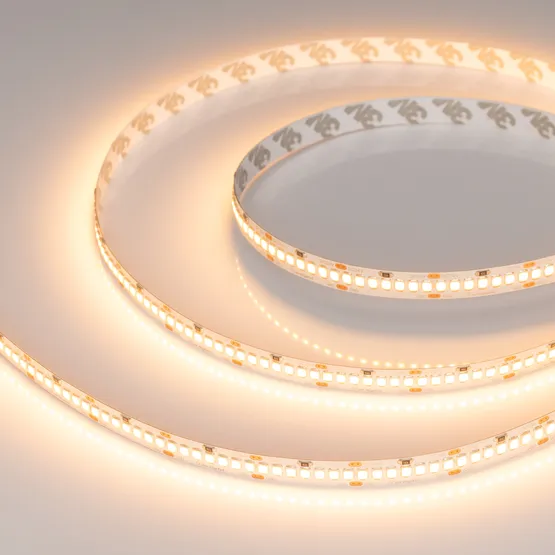 Фото #3 товара Светодиодная лента RT-A252-10mm 24V Warm2400 (11 W/m, IP20, 2835, 5m) (Arlight, 11 Вт/м, IP20)