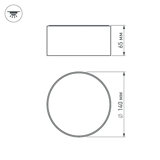 Фото #6 товара Светильник SP-RONDO-140A-18W White (Arlight, IP40 Металл, 3 года)