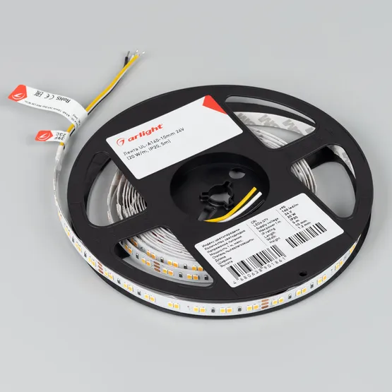 Фото #4 товара Светодиодная лента UL-A140-10mm 24V Day-MIX (20 W/m, IP20, 5m) (Arlight, Изменяемая ЦТ)