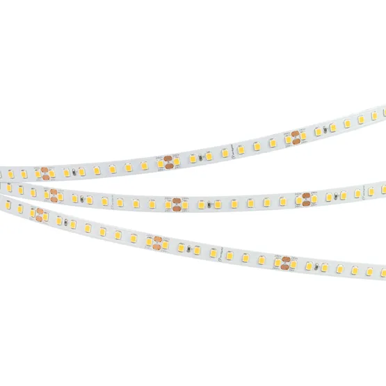 Фото #3 товара Светодиодная лента RT-A128-8mm 24V Warm2700 (9.6 W/m, IP20, 2835, 5m) (Arlight, высок.эфф.150 лм/Вт)