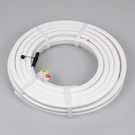 Фото #2 товара Светодиодная лента герметичная MOONLIGHT-TOP-X280-20x20mm 24V Warm3000 (10 W/m, IP67, 15m, wire x1) (Arlight, Вывод боковой, 5 лет)