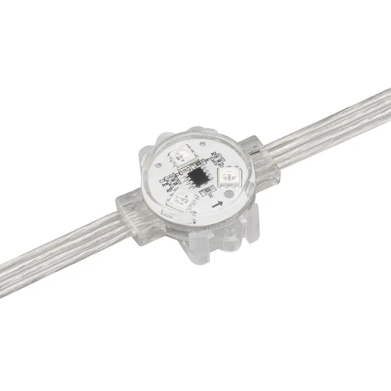 Фото #5 товара Модуль управляемый VISOR-SPI-5060-3-12V RGB 120deg (D30x16mm, 0.75W, IP68) (Arlight, Пластик, 3 года)