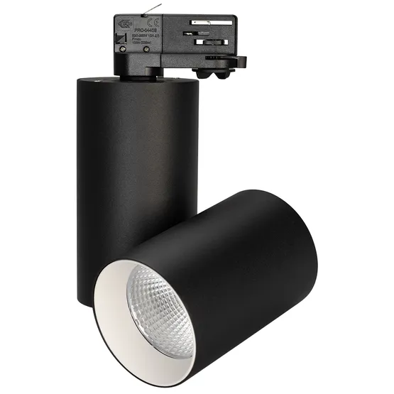 Фото #1 товара Светильник SP-POLO-TRACK-TURN-R85-15W White5000 (BK-WH, 40 deg) (Arlight, IP20 Металл, 3 года)