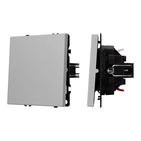 Фото #1 товара ARL NOBE Выключатель звонковый 1 кл софт-тач никель SWT-MKR1-SFPL-IS (250V, 10A) (Arlight, -)