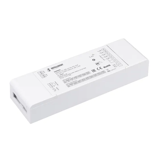 Фото товара INTELLIGENT ARLIGHT Диммер SMART-CC-205-62-SH-PD-SUF (12-48V, 5x350-1200mA, ZB, 2.4G) (IARL, Контроллер)