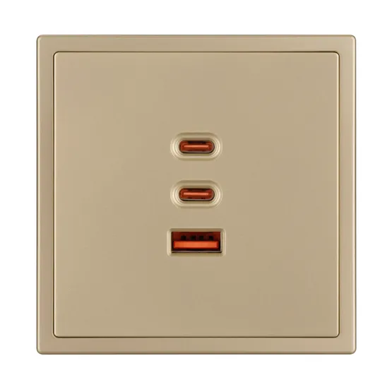 Фото #4 товара Механизм розетки с быстрой USB зарядкой SCT-NOBE-MUACC-SFPL-FC-GD (65W, QC3) (Arlight, -)