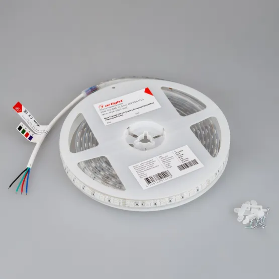 Фото #4 товара Светодиодная лента герметичная RTW-PU-B60-12.5mm 24V RGB (14.4 W/m, IP68, 5060, 5m) (Arlight, -)