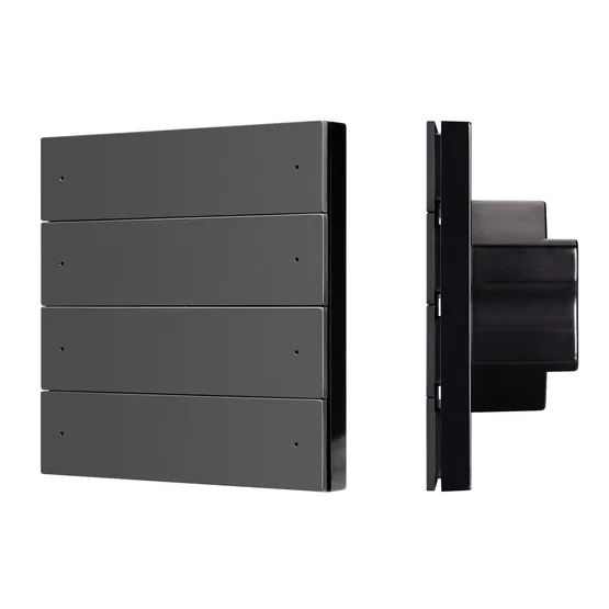Фото товара INTELLIGENT ARLIGHT Кнопочная панель SMART DALI-301-22-8K-D2-IN Black (BUS, Frameless) (IARL, IP20 Пластик, 5 лет)