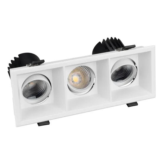 Фото #3 товара Светильник MS-FLOW-BUILT-S230x85-3x12W Warm3000 (WH, 38 deg, 230V) (Arlight, IP20 Металл, 5 лет)