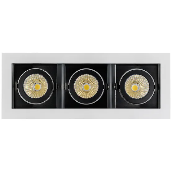 Фото #5 товара Светильник CL-KARDAN-S260x102-3x9W Warm (WH-BK, 38 deg) (Arlight, IP20 Металл, 3 года)