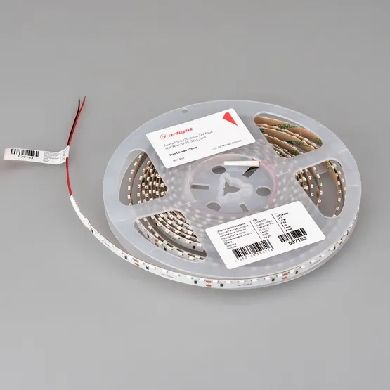 Фото #5 товара Светодиодная лента RS-S120-8mm 24V Blue (9.6 W/m, IP20, 3014, 5m) (Arlight, боковое свечение)