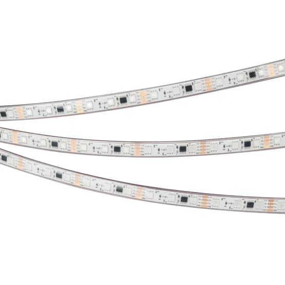 Фото #3 товара Светодиодная лента герметичная SPI-PFS-B60-12mm 12V RGB-PX3-BPT (12 W/m, IP68, 5060, 5m) (Arlight, бегущий огонь)