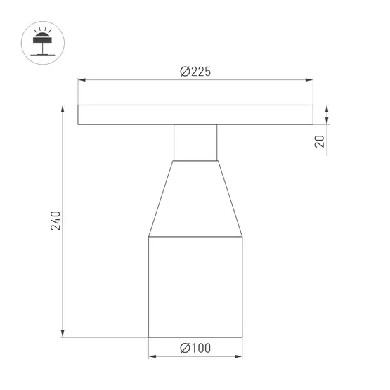 Фото #9 товара Светильник SP-CROOD-TAB-R22.5x24-7W Warm3200-MIX (RD-BRG, 140 deg, 230V) (Arlight, IP20 Травертин, 5 лет)