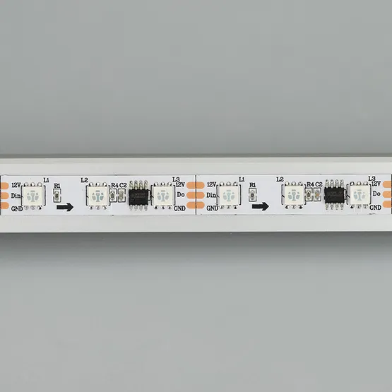 Фото #3 товара Светодиодная лента SPI-B60-10mm 12V RGB-PX3 (14.4 W/m, IP20, 5060, 5m) (Arlight, Открытый, IP20)