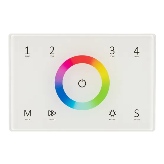 Фото #3 товара Панель Sens SMART-P83-RGB White (230V, 4 зоны, 2.4G) (Arlight, IP20 Пластик, 5 лет)
