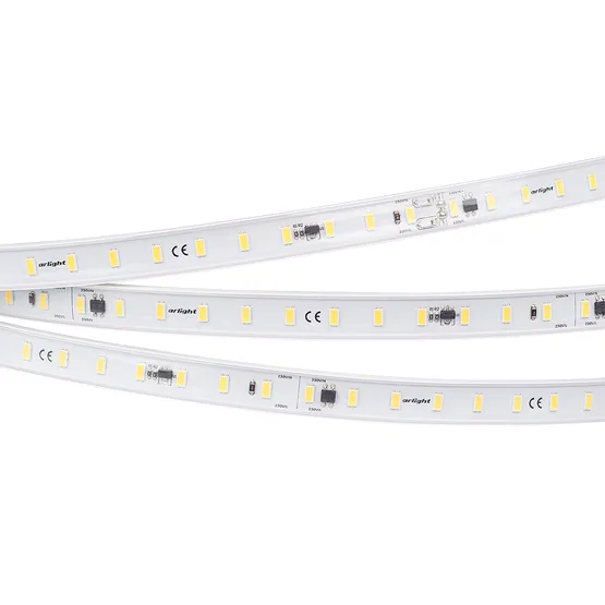 Фото #1 товара Светодиодная лента ARL-50000PC-220V White6000 (3056, 72 LED/m, IP65) (Arlight, 14 Вт/м, IP65)