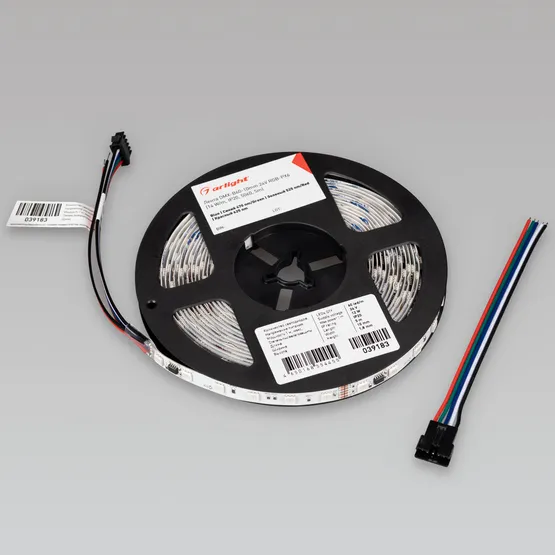 Фото #5 товара Светодиодная лента DMX-B60-10mm 24V RGB-PX6 (14 W/m, IP20, 5060, 5m) (Arlight, -)