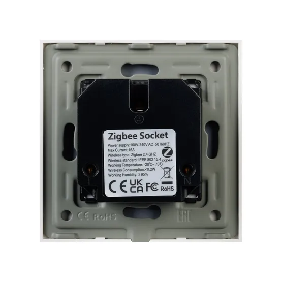 Фото #3 товара Розетка электрическая с Zigbee управлением SCT-OMALI-EUZB1-PL-WH (240V, 16A, Zigbee) (Arlight, -)