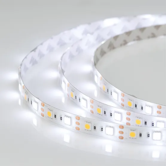 Фото #4 товара Светодиодная лента герметичная RTW-SE-B60-12mm 12V White-MIX (14.4 W/m, IP65, 5060, 5m) (Arlight, Изменяемая ЦТ)
