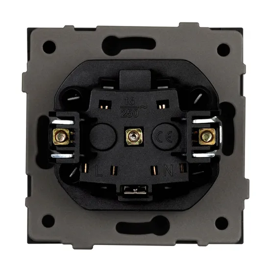 Фото #3 товара Механизм электрической розетки SCT-TENDO-MEU1-PL-GR (230V, 16A) (Arlight, Графитовый)
