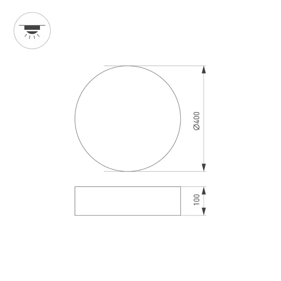 Фото #5 товара Светильник SP-TOR-TB400SW-25W Day White (Arlight, IP20 Металл, 3 года)