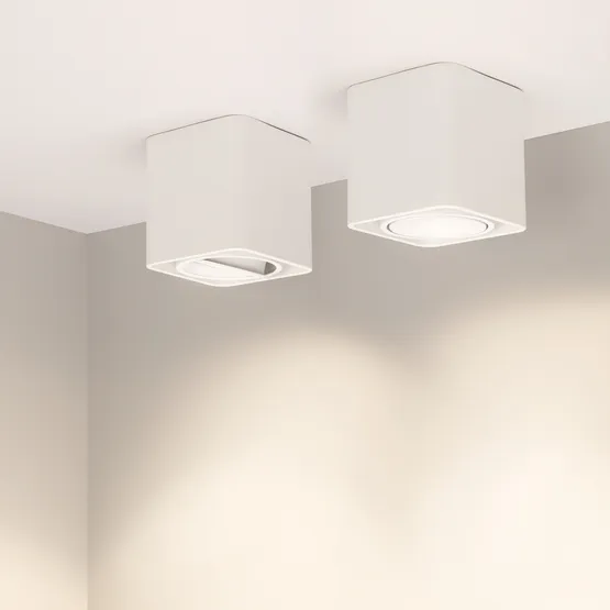 Фото #3 товара Светильник SP-CUBUS-S100x100-8W Warm3000 (WH, 45 deg, 230V) (Arlight, IP20 Металл, 3 года)