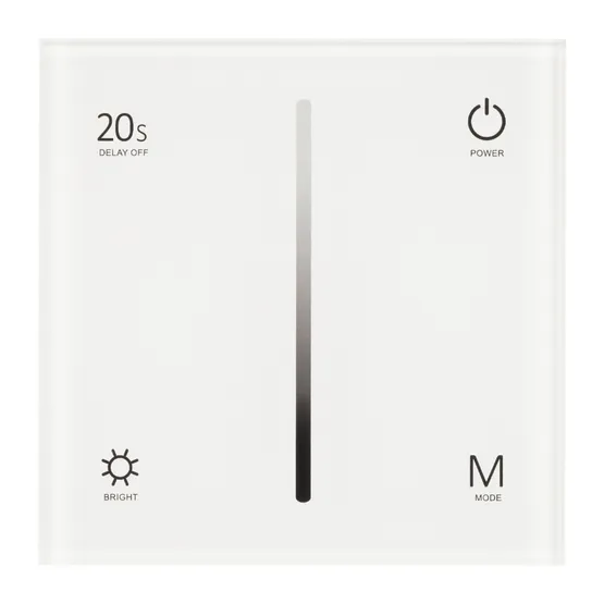 Фото #2 товара Панель SMART-P6-DIM-G-IN White (12-24V, 4x3A, Sens, 2.4G) (Arlight, IP20 Пластик, 5 лет)