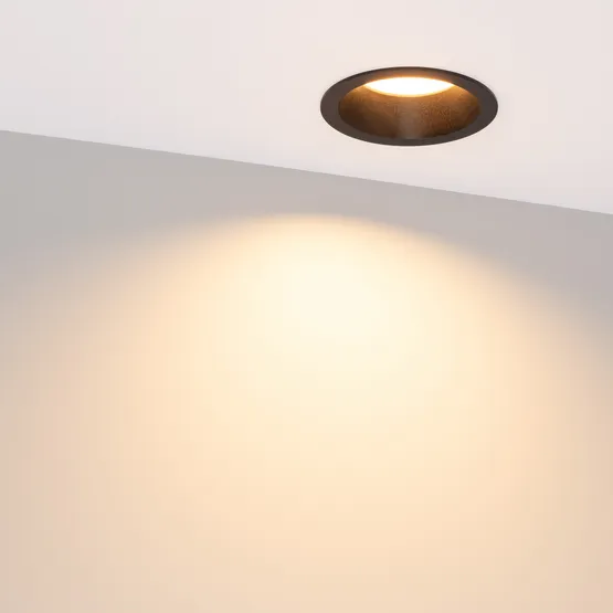 Фото #4 товара Светильник MS-DROP-BUILT-R105-14W Warm3000 (BK, 85 deg, 230V) (Arlight, IP54 Металл, 5 лет)