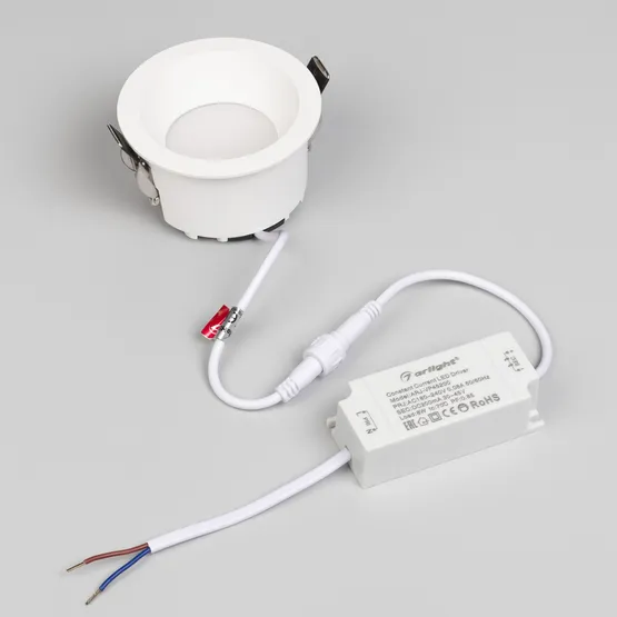 Фото #4 товара Светильник MS-DROP-BUILT-R84-8W Warm3000 (WH, 85 deg, 230V) (Arlight, IP54 Металл, 5 лет)