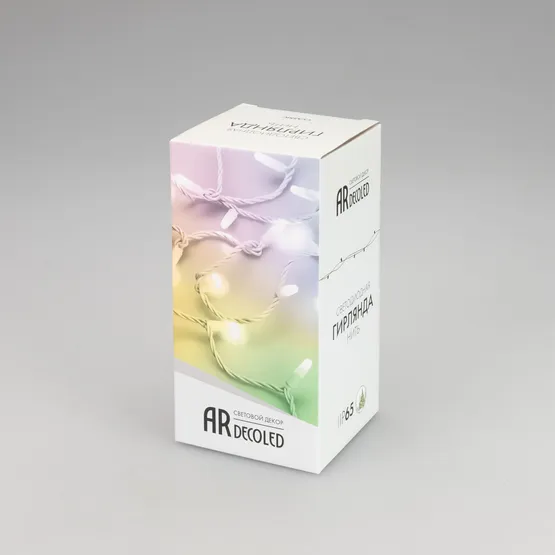 Фото #5 товара Светодиодная гирлянда ARD-STRING-CLASSIC-10000-BLACK-100LED-LIVE RGB (230V, 7W) (Ardecoled, IP65)