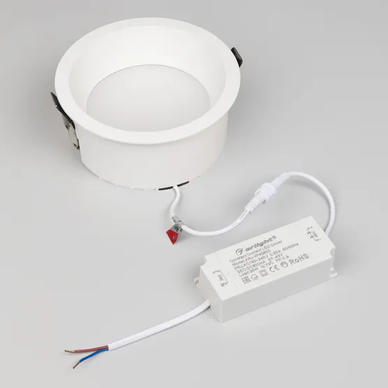Фото #4 товара Светильник MS-DROP-BUILT-R158-30W Day4000 (WH, 90 deg, 230V) (Arlight, IP54 Металл, 5 лет)