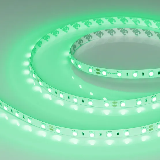 Фото #4 товара Светодиодная лента RT-B60-10mm 24V Green (14.4 W/m, IP20, 5060, 5m) (Arlight, Открытый)