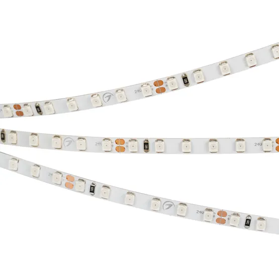 Фото #1 товара Светодиодная лента RT 2-5000 24V Yellow 5mm 2x (3528, 600 LED, LUX) (Arlight, 9.6 Вт/м, IP20)